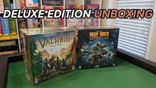 Valheim & Deep Rock Galactic Deluxe Edition Unboxing | GameFound Video Game Adapted Board Games