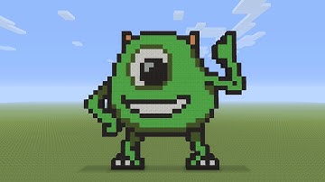 Minecraft Pixel Art - Mike Wazowski