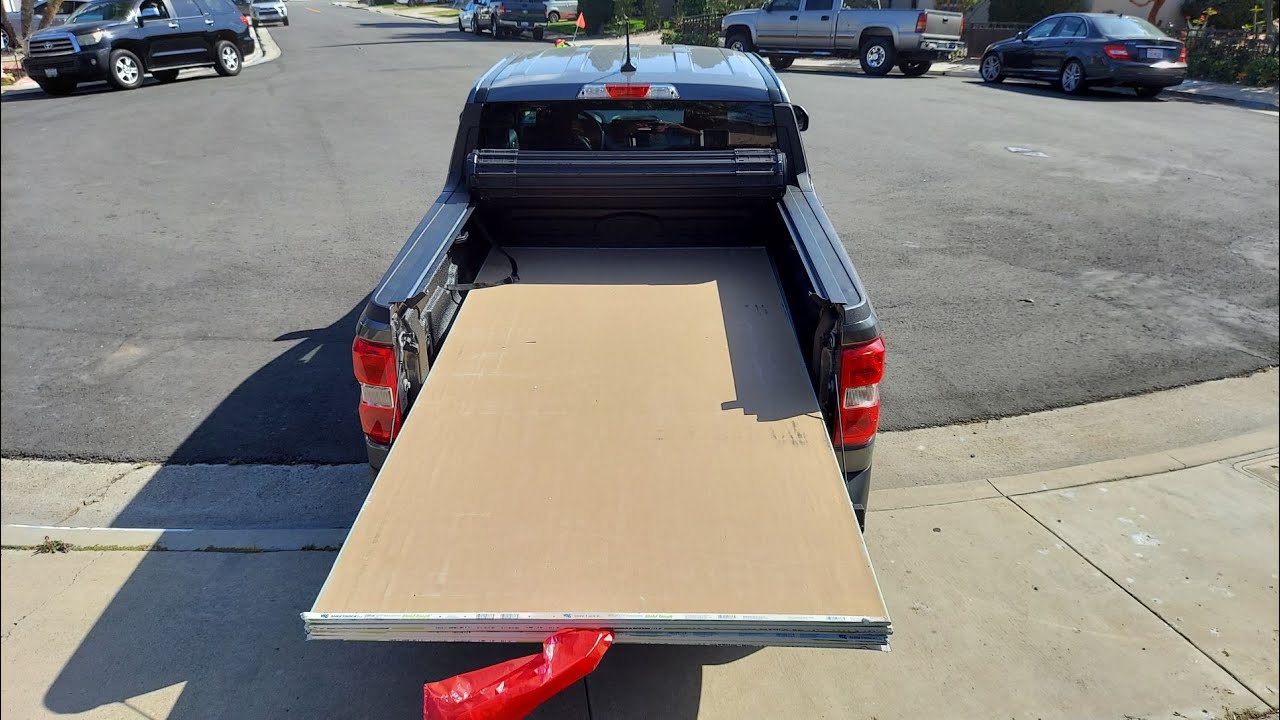 Hauling groceries under full sheets of drywall in my Maverick YouTube