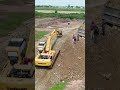 Excavator driving to help dump truck stuck #shorts