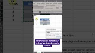 TUTO EXCEL │ Redimensionner un tableau sur Excel ?  shorts tuto excel