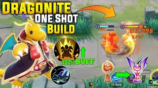 DRAGONITE NEW ONE SHOT DAMAGE BUILD FOR OUTRAGE! 1 MINUTE PRO GUIDE | POKEMON UNITE GAMEPLAY