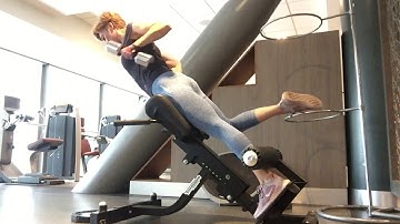 One Leg Hyperextension Dumbbell Row