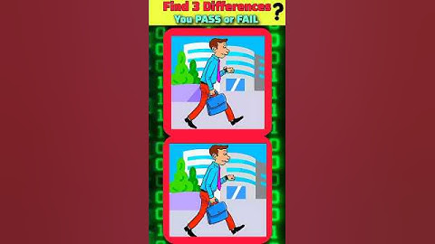 Only 1% People Can Find All 3 Differences! 🤯 | Find the 3 Mistakes Game #shorts