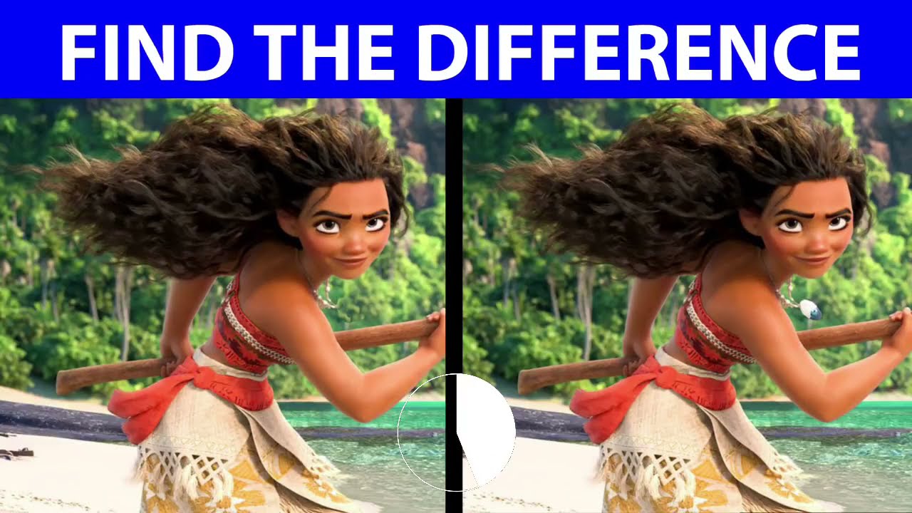 MOANA MOVIE PICTURE PUZZLE / ONLY TRUE GENIUS CAN FIND THE DIFFERENCE / 100% FAIL