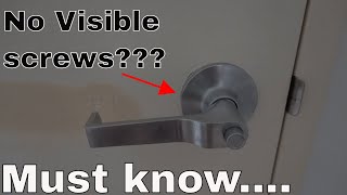 Remove door handle / knob without screws visible #3