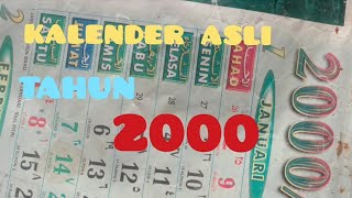kalender asli tahun 2000,temukan weton atau hari pasaran kalian disini