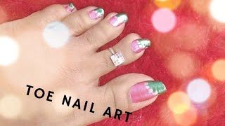 #2 toe nail art at home