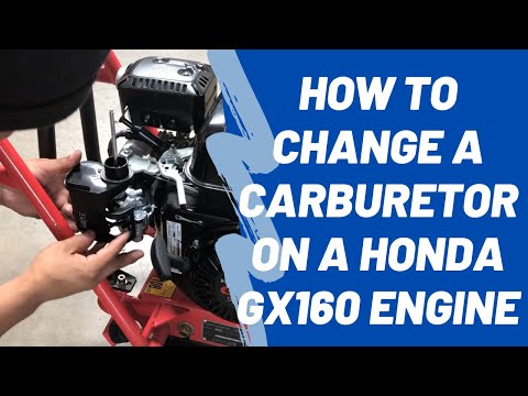 Video: Hvordan ændrer man karburatoren på en Honda gx160?