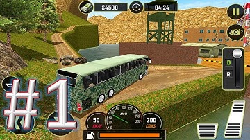Army Bus Driver US Soldier Transport Duty 2017 gameplay walkthrough 1 android & ios