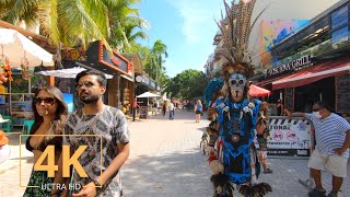 Playa del Carmen, Mexico | Street Walk | 4K | Quintana Roo | Virtual Walking | City Tour | 2021