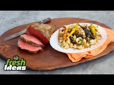 Roast Beef With Balsamic Cauliflower Carrots-11-08-2015