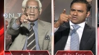 Abid Sher Ali and Ahmed Raza Kasuri abusing each other - On The Front - Dunya News