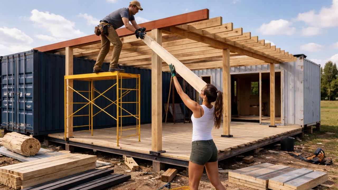 How One Couple Built Their Own Modern Container Home From Scratch | by @BuildStudioHQ