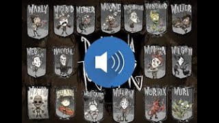 Don´t Starve Together ALL Character voices (minus Wanda)