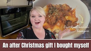 Easy crockpot ravioli lasagna | I bought a Ninja Foodie Oven | Little Blessed Nest