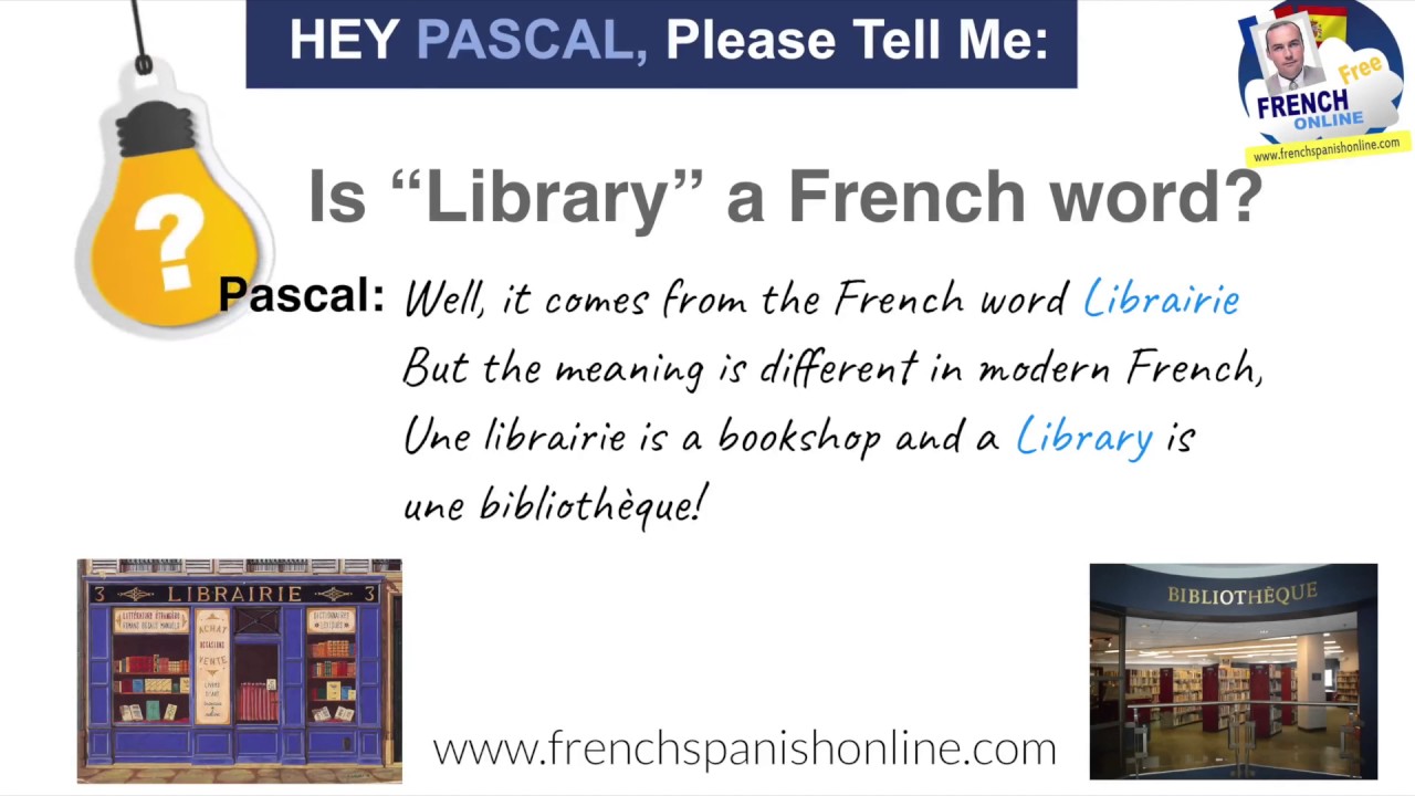 Is The Word Library A French Word Youtube