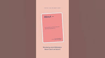 Milkshake App | About Card