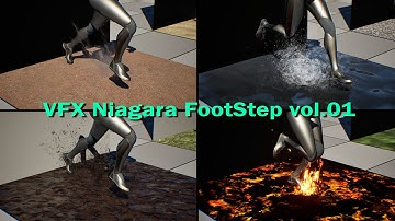 UE5 VFX Niagara Footstep Vol.01