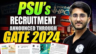 PSU's Recruitment Announced Through GATE 2024
