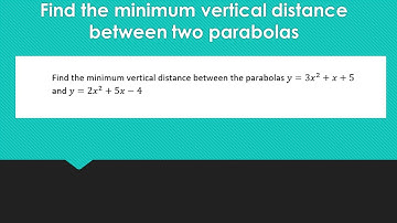 Minimum vertical distance between two parabolas
