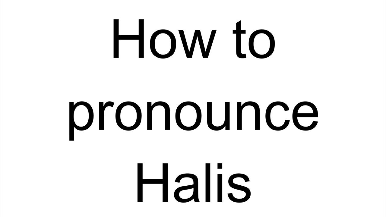 How to Pronounce Halis (Turkish) - YouTube