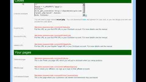 Clickbank Shopping Cart - settings manual