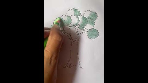 Simple tree drawing #tree #drawing #technique #shortsvideo #creativeart