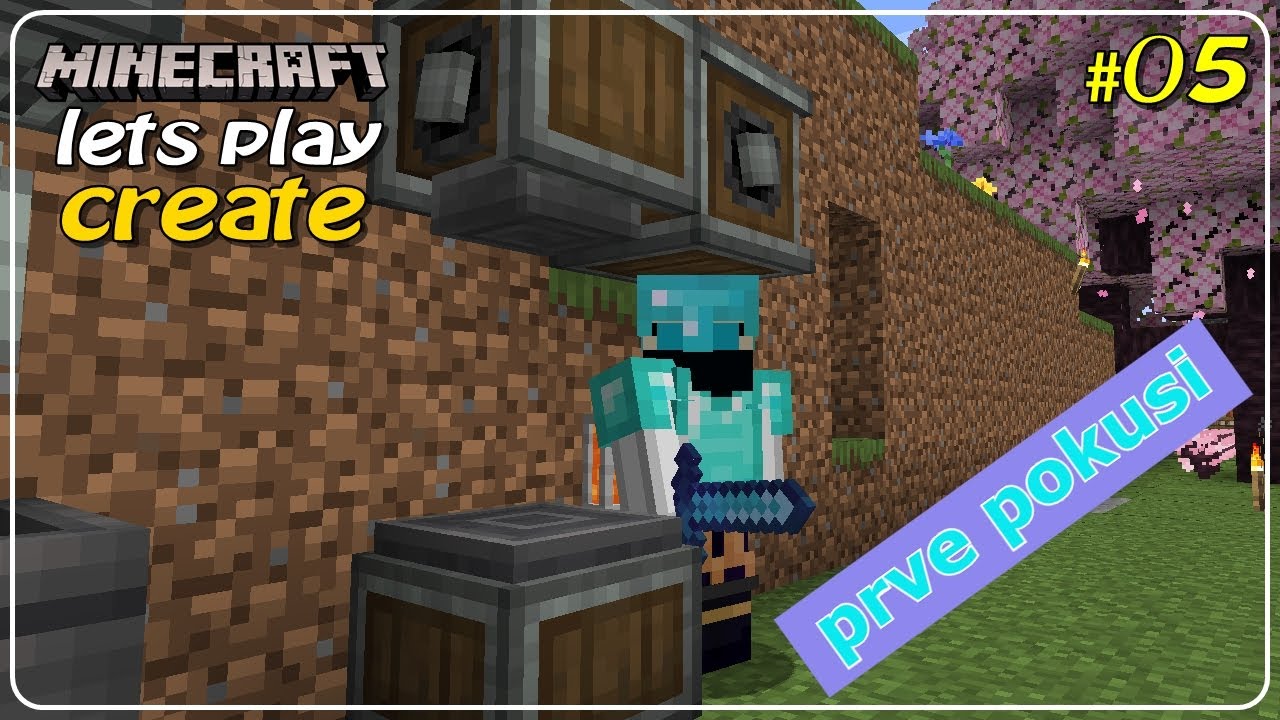 prvé pokusi z CREATE módom • Minecraft Lets Play • módy + create z ...