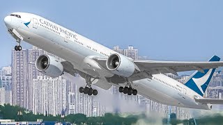400 PLANES in 4 HOURS ! 🇭🇰 Hong Kong Airport Plane Spotting 🇪🇸 | Great Airplane Takeoffs & Landings