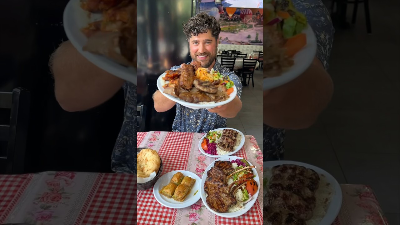 Part 1 of 2: DEVOURING Turkish food for the FIRST TIME at Ankara in NYC! 🇹🇷🤤 #DEVOURPOWER