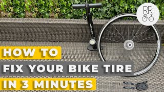 How to fix a bike tire in 3 minutes | Tips & Tricks | Roadbike Rangers