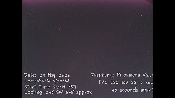 Night Sky Time Lapse Video using Raspberry Pi Camera
