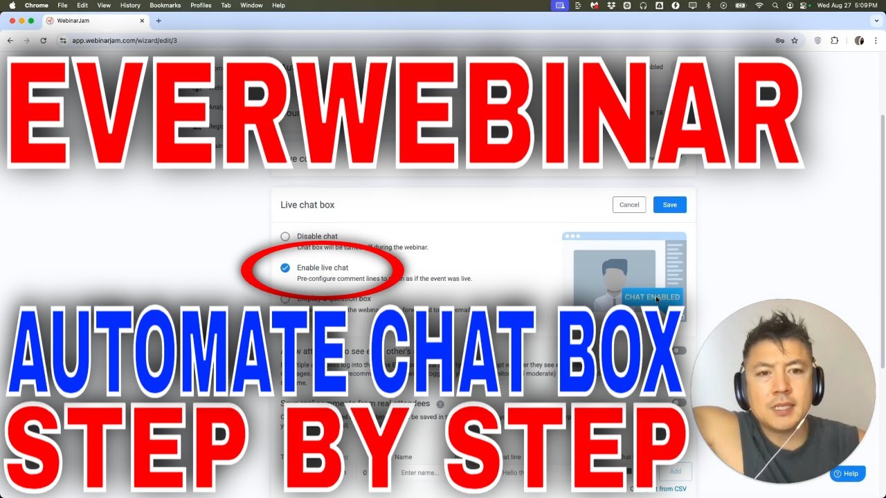 ✅  How To Automate Chat Box In EverWebinar🔴