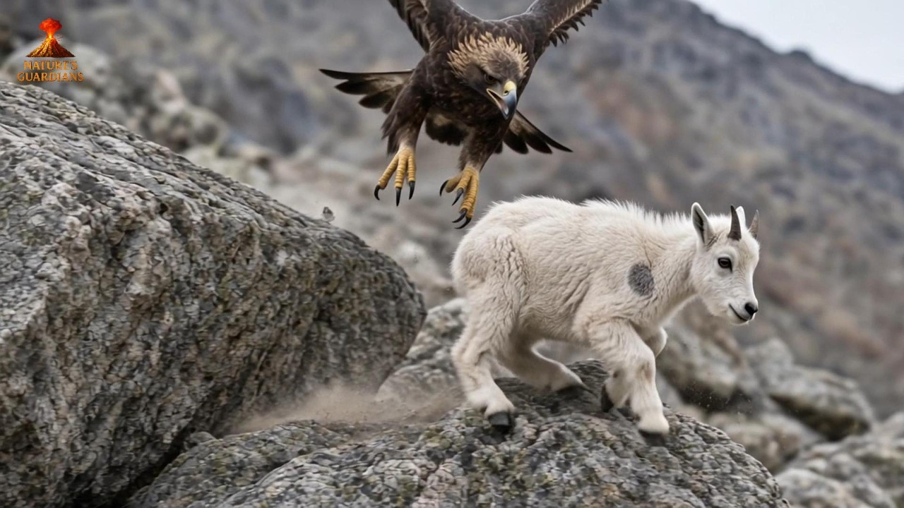 Mother Goat Sacrifices Herself to Save Her Baby From an Eagle 🐐🦅 | Animal Survival