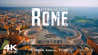 [4K] ROME 🇮🇹 ROMA 2024 | 1 Hour Drone Aerial Relaxation | Lazio Vatican Italy Italia