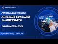 [#7] Kriteria Evaluasi Sumber Data