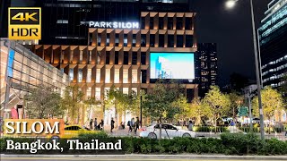 [BANGKOK] Night Walking In Downtown | Silom Road - Bangkok's Business District | Thailand [4K HDR]