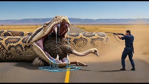 Brave Heroes Save Mother Ostrich from Giant Python’s Terrifying Attack 🐍