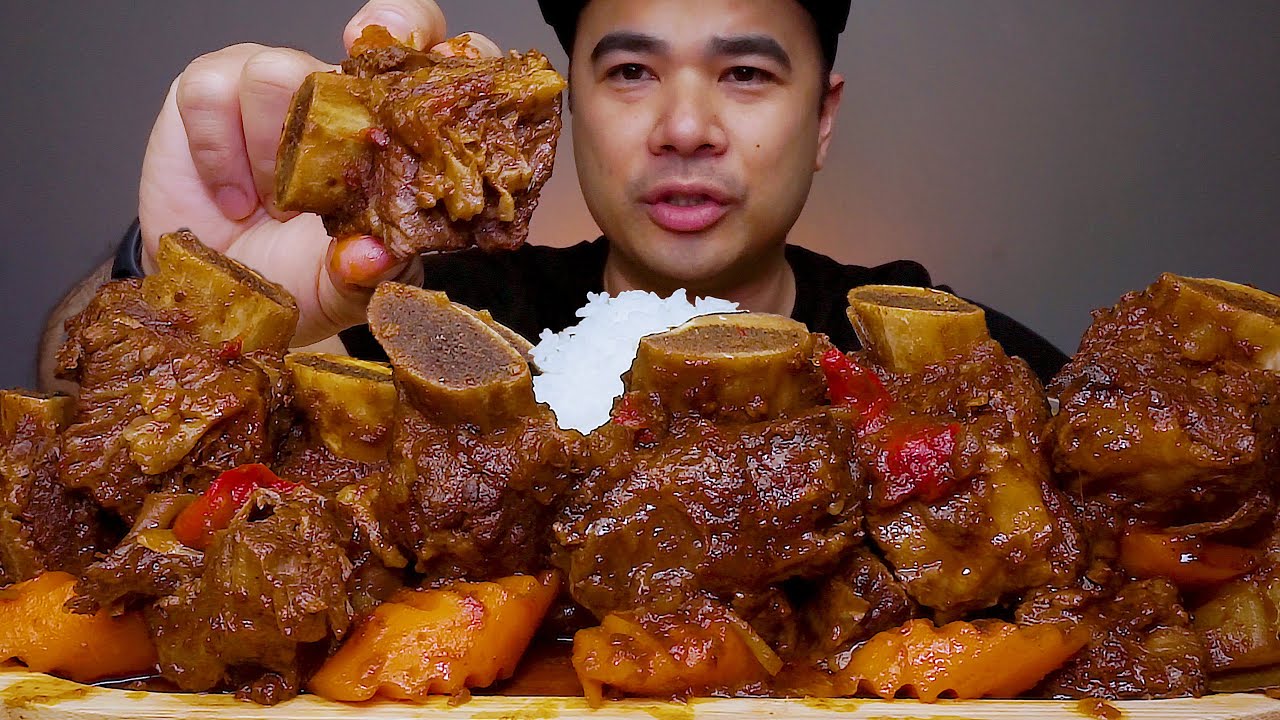 BEEF RIBS ESTOFADO | MUKBANG ASMR | ALFIE EATS