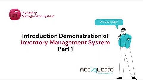 Inventory Management System Demonstration (English) Part 1