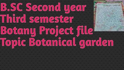 B.SC Second year,Third semester, Botany Project file, Topic Botanical garden