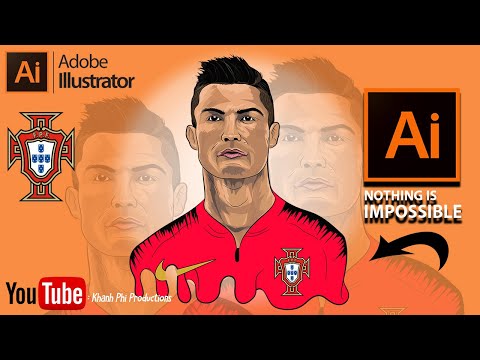 Adobe Illustrator - Hướng Dẫn Chi Tiết Vẽ Chân Dung C.Ronaldo - Học Vẽ trên Adobe Illustrator