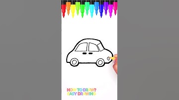 Learn to Draw a Car | Easy Car Drawing for Kids and Toddlers |  #art #drawingtutorial