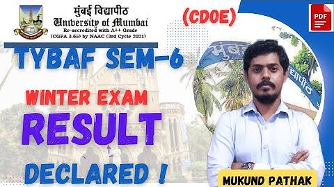 How to check Revaluation results? TYBAF SEM-6 (CDOE) l Mumbai University l Mukund Sir 