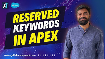 Reserved Keywords in Salesforce Apex | Salesforce Interview Questions | AJ Skill Development Academy
