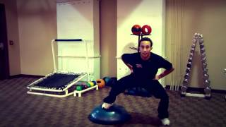 Bosu Ball Shuffle Squat