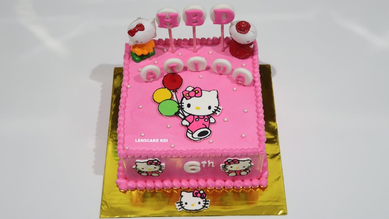  HELLO  KITTY  CAKE CARA MEMBUAT KUE ULANG  TAHUN  KUE ULTAH 