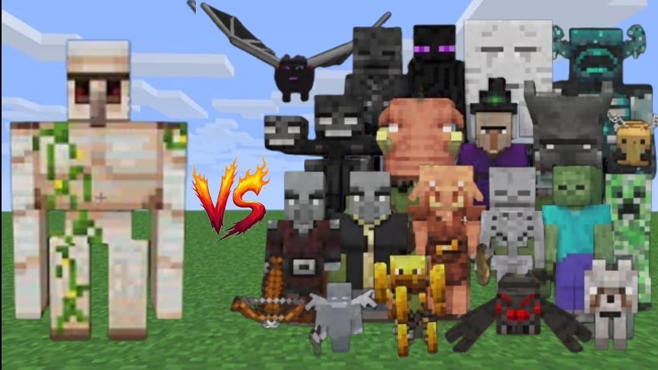 Minecraft 1.19 Iron Golem vs Every mob in Minecraft (Java Edition ...