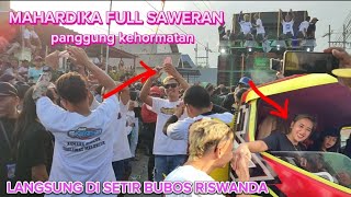 RISWANDA masuk panggung kehormatan di kawal ribuan fans, Mahardika full saweran ♥️